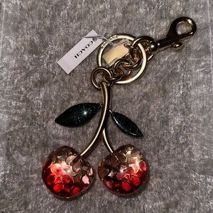 Coach signature cherry keychain New with tags